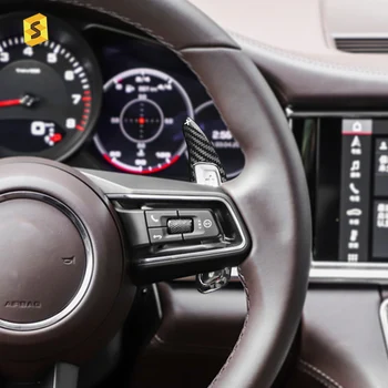 Аксессуары для интерьера автомобиля Кованый рычаг переключения передач рулевого колеса из углеродного волокна для Porsche 918 718 911 Интерьер автомобиля из углеродного волокна