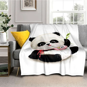 Одеяло с рисунком китайской панды на заказ, диван, дорожное одеяло, одеяла для кроватей, фланелевое одеяло на заказ, легкое теплое одеяло