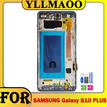 1/2/3/5шт S10 + С Черной Рамкой Для Samsung Galaxy S10 Plus SM-G9750 G975F ЖК-панель с сенсорным экраном В сборе Для дисплея S10Plus