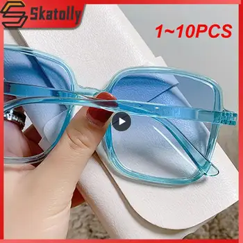 1 ~ 10ШТ Ретро Квадратные негабаритные женские роскошные солнцезащитные очки в большой оправе, Классические винтажные Очки для водителей UV400 для женщин