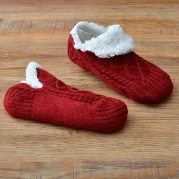 1 Пара женских осенне-зимних носков для взрослых, Теплые Плюшевые Носки, покрывающие вязаную шерсть, Утолщающие домашние переносные носки Simplicity