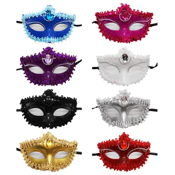 1 шт. маска на половину лица для выпускного вечера, сексуальная маска для лисьих глаз для маскарадных костюмов, Рождественская вечеринка на Хэллоуин, маска с блестками, детская игрушка
