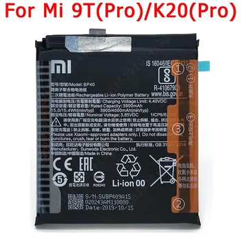 100% Оригинал Для Xiaomi Mi 9T K20 Pro Аккумулятор BP41 BP40 Встроенный Литий-ионный Аккумулятор Для Мобильного Телефона Замена Запасных Частей Для Ремонта