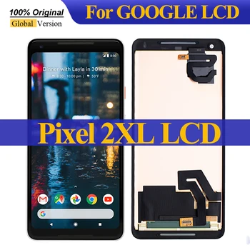 100% Оригинальный Amoled для Google Pixel 2 XL ЖК-дисплей Сенсорный экран для Google Pixel2 2XL Дигитайзер в сборе Запасные части