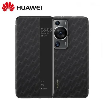 100% оригинальный Huawei P60 Pro/P60 intelligent view flip sleep wake PU высококачественный защитный чехол для чехлов Huawei P60 P60Pro
