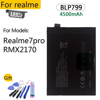 100% Оригинальный аккумулятор BLP799 для Realme X7Pro RMX2170 4500 мАч Высококачественный сменный аккумулятор