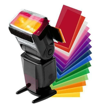 12 цветов/ набор цветных фильтров для вспышки Speedlite, карточки для фотокамер Canon/ Nikon, фотографические гели, фильтр для вспышки Speedlight