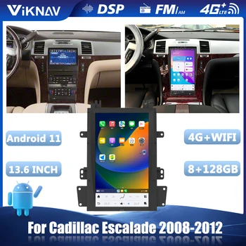 13,6-дюймовый автомобильный радиоприемник Android 11 для Cadillac Escalade 2008-2012, автомобильный стереоприемник, мультимедийный плеер GPS, головное устройство Carplay