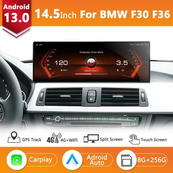 14,5 Дюймов Для BMW F30 F36 2013-2016 Android 13 Сенсорный Экран ID8 Автомобильные Мониторы Carplay Стерео Speacker Радио Мультимедийный Плеер
