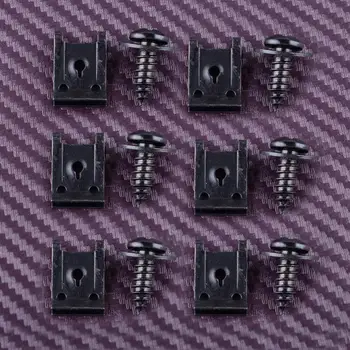 15 Комплектов U-образных зажимов с винтами Для крепления панели отделки бампера автомобиля, черный
