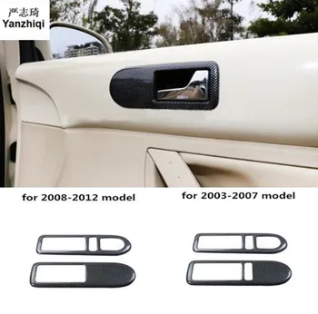 2 шт./лот Автомобильная наклейка из углеродного волокна ABS Внутренняя дверная ручка для рукопожатия, декоративная крышка для 2003-2012 Volkswagen VW Beetle