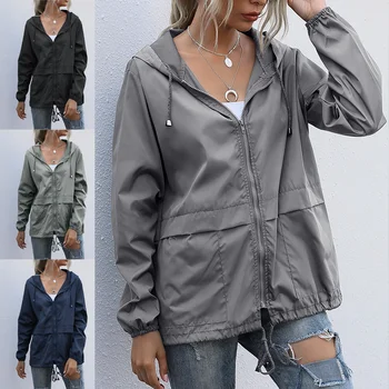 2023 Женская куртка, водонепроницаемые куртки-ветровки, женские ветрозащитные пальто в стиле хип-хоп с капюшоном, женский походный плащ, плащ для малышей
