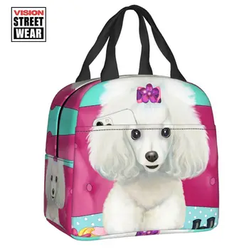 2023 Новые Коробки для ланча Pretty Poodle Dog Герметичный Мультяшный Охладитель для Пуделя, Термоизолированная сумка для ланча для школьников, студентов