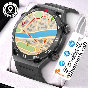 2023 Новый NFC ECG + PPG Bluetooth-вызов, умные часы, GPS-трекер, браслет для движения, фитнес-браслет для Huawei Watches Ultimate Smart Watch Men