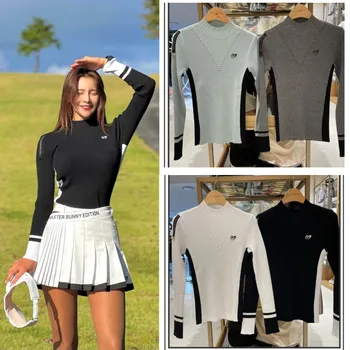 2023 Одежда для гольфа с заячьими ушками, Женский пуловер, Свитер, Новая Спортивная Тонкая плиссированная юбка