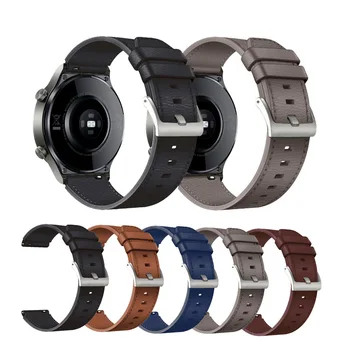22 мм Кожаные Ремешки для Huawei watch GT 3 2 46 мм GT2 Pro Браслет Для samsung Galaxy watch 3 45 мм 46 мм Gear S3 Ремешок на Запястье