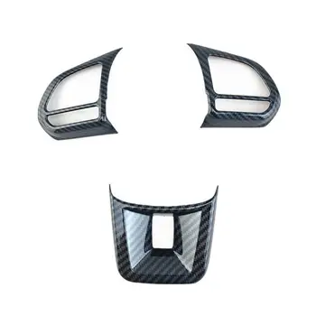 3 шт./компл. ABS Наклейка на кнопку рулевого колеса автомобиля, украшение интерьера для MG5 MG6 MG HS ZS Car Styling Carbon fiber