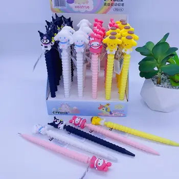 36шт Персонажи Sanrio 3D Кукла Activity Pencil Механический карандаш Kuromi Cinnamoroll Melody Канцтовары оптом