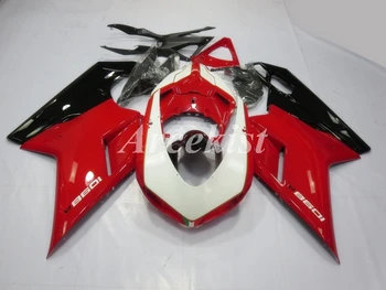 4Gifts Новый Комплект Обтекателей Мотоцикла ABS, Пригодный Для Ducati 848 1098 1198 1098s 1098r 1098s Кузов На Заказ Белый Красный