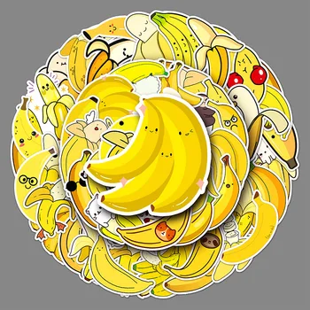 50 листов креативных банановых наклеек 