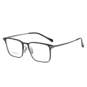 55-миллиметровая сверхлегкая титановая мужская оправа для очков в деловом стиле от близорукости, очки по рецепту, очки с полной оправой 9010