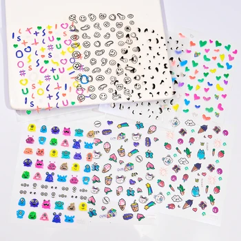 5D Мультяшная красочная наклейка для дизайна ногтей Jelly Bean Cute Bubble Fantasy WaterDrop, наклейка в виде единорога, сердца, звезды, мягкое рельефное украшение ##