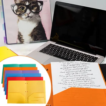 6 упаковок портативных цветных пластиковых папок, устойчивая к разрывам Водонепроницаемая сумка для файлов для дома, работы, поездок в офис