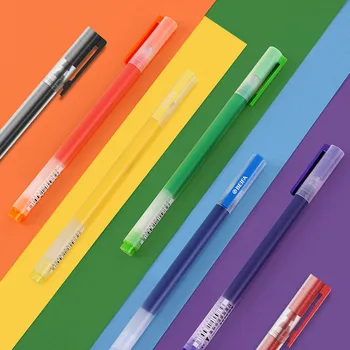 7шт Цветов Быстросохнущая Шариковая ручка 0,5 мм Красочные чернила Роликовая Ручка Гелевая Ручка для Школьных Офисных Канцелярских Принадлежностей Kawaii