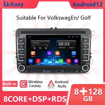 8 Core Android 12 АвтоРадио Для VW Amarok POLO GOLF 5 6 PASSAT B6 B7 CCJETTA TIGUAN TOURAN Беспроводной Carplay GPS Стерео NAVI