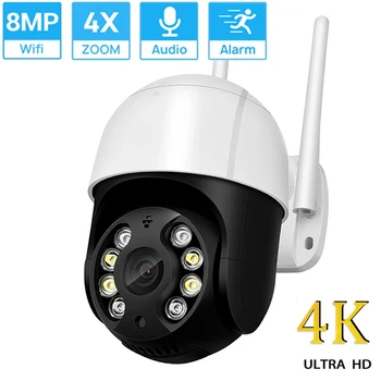 8MP 4K Беспроводная PTZ-Камера AI Human Detection Outdoor 1080P HD Wifi IP-Камера ONVIF H.265 5MP CCTV Камера Видеонаблюдения