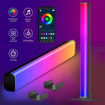 Bluetooth Smart LED Light Bar RGB Атмосферный Свет Пульт Дистанционного Управления Звукосниматель Телевизор Настенная Компьютерная Игра Украшение Спальни Ночник