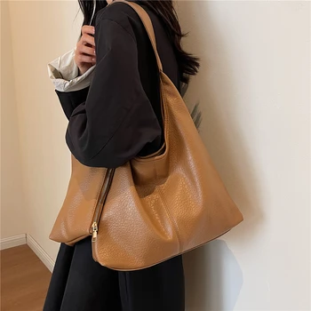 Burminsa, 2 шт./компл., винтажные женские сумки-хобо подмышками, трендовые дизайнерские сумки из искусственной кожи 2023 года, женские сумки большой вместимости