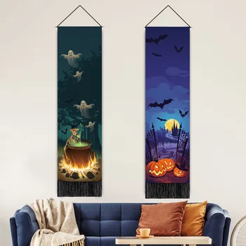 Crow Halloween Party, Жуткая праздничная атмосфера, декор, висящая картина, ткань для Хэллоуина, Богемный декор, Новый фон для занавеса