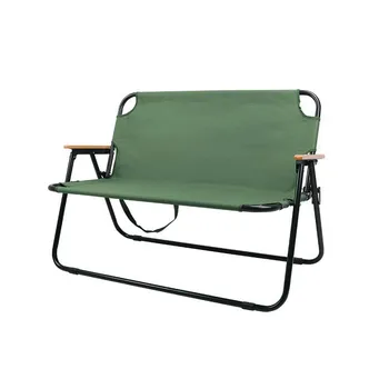 DUTRIEUX Складной двухместный стул для кемпинга Портативный стул для отдыха на 2 места со спинкой из алюминиевого сплава Ленивый стул
