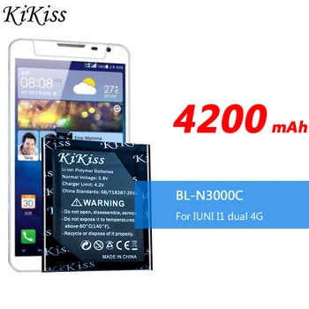 KIKISS 4200 мАч BL-N3000C Для IUNI I1 Двойной 4G Литий-полимерный Аккумулятор Для IUNI U3 i1 BL-N3000C/N3000B 4G Аккумулятор для мобильного телефона