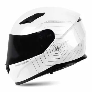 M-3XL Байкерский шлем White Spider Full Face, износостойкие мотоциклетные принадлежности, защита головы от падения, Дышащая маска для мотокросса