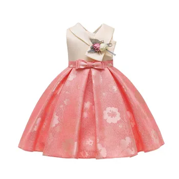 MODX Платья для девочек с модным воротником, элегантная вечеринка принцессы, свадьба, детское платье для девочек, официальный костюм, одежда 6, 8, 10 лет
