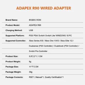P9YE R90 USB адаптер геймпада Конвертер Джойстика Мультиплатформенный для коммутатора///Серии XB без задержек