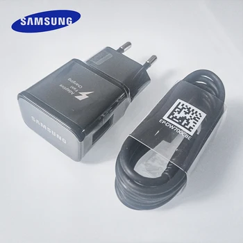 SAMSUNG Быстрое Зарядное Устройство USB-адаптер Быстрая Зарядка 1,2 М Кабель USB Type C Для Galaxy S10 S8 S9 Plus A3 A5 A7 2017 Примечание 10 8 9 Плюс 10 +