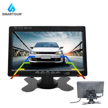 Smartour 24V 7-дюймовый цветной HD-монитор TFT LCD для автомобильного видеонаблюдения с резервной камерой заднего вида