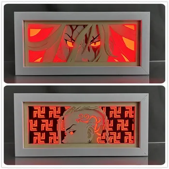 Tokyo Revengers Draken Настольная Лампа Вырезанная из Бумаги Светодиодная Световая Коробка Аниме для Декора Спальни Подарок Детям На День Рождения Настольные Лампы Mikey Lightbox