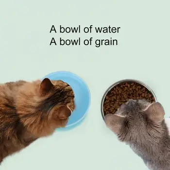 Tpr Противоскользящая миска для домашних животных, устойчивая к переворачиванию, Устойчивая нескользящая миска для домашних животных со съемной миской для кошек для еды