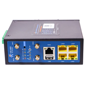 USR-G809-EAU Австралия и Бразилия Промышленный VPN 4G LTE WiFi Маршрутизатор Сотовый Модем с DI DO RS485 4 Портами Ethernet RS232/RS485