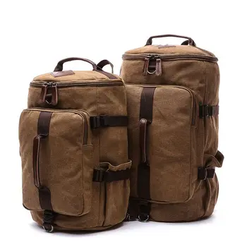 Weysfor Мужской дорожный рюкзак большой емкости, холщовая сумка для багажа, наплечная спортивная сумка, водонепроницаемая повседневная сумка из цельной кожи,