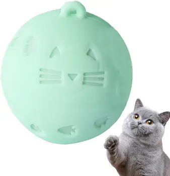 Автокатящийся кошачий шар - игрушка для кошек с шариками, с перьями и цветной нитью, перезаряжаемая прыгающая игрушка для домашних животных, несколько режимов перемещения Ca