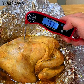 Автоматический термометр для приготовления пищи в помещении и на открытом воздухе, цифровой кухонный контроллер для коптильни барбекю, термометры для мяса на гриле с магнитной подсветкой