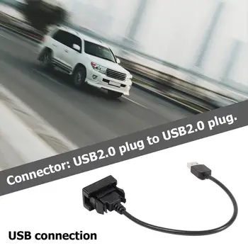 Автомобильный адаптер для удлинителя панели USB-порта для скрытого монтажа в приборной панели Corolla Black