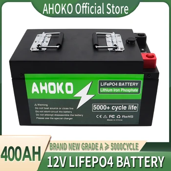 Аккумуляторная батарея LiFePO4 12 В 400 Ач 300 Ач 200 Ач 100 Ач Встроенные литий-железо-фосфатные аккумуляторные батареи BMS со сроком службы 5000 циклов