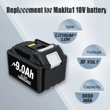 Батарея 18V Литий-ионная Аккумуляторная Батарея Для Электроинструментов Makita 18 Вольт BL1815 BL1830 BL1840 BL1850 BL1860 BL1890 LXT400 3/4/6/9A