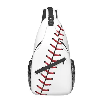 Бейсбольный мяч, слинг со швом на шнурке, нагрудная сумка через плечо, мужской повседневный рюкзак для софтбола, для пеших прогулок